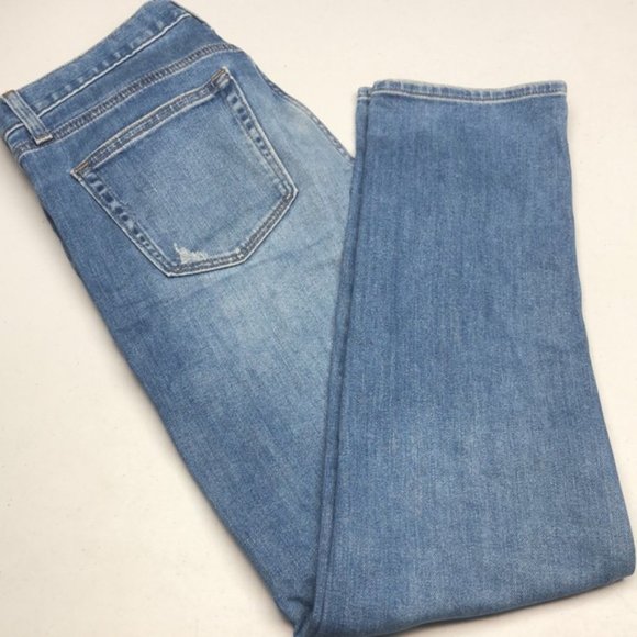 PREMIUM MENS UNIQLO DISTRESS STRAIGHT JEANS 33x32 😎 - Picture 5 of 9
